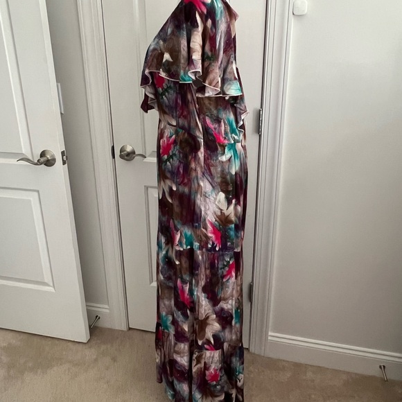 Soft Surroundings Watercolor Floral Maxi Dress, M Tall - Picture 2 of 8